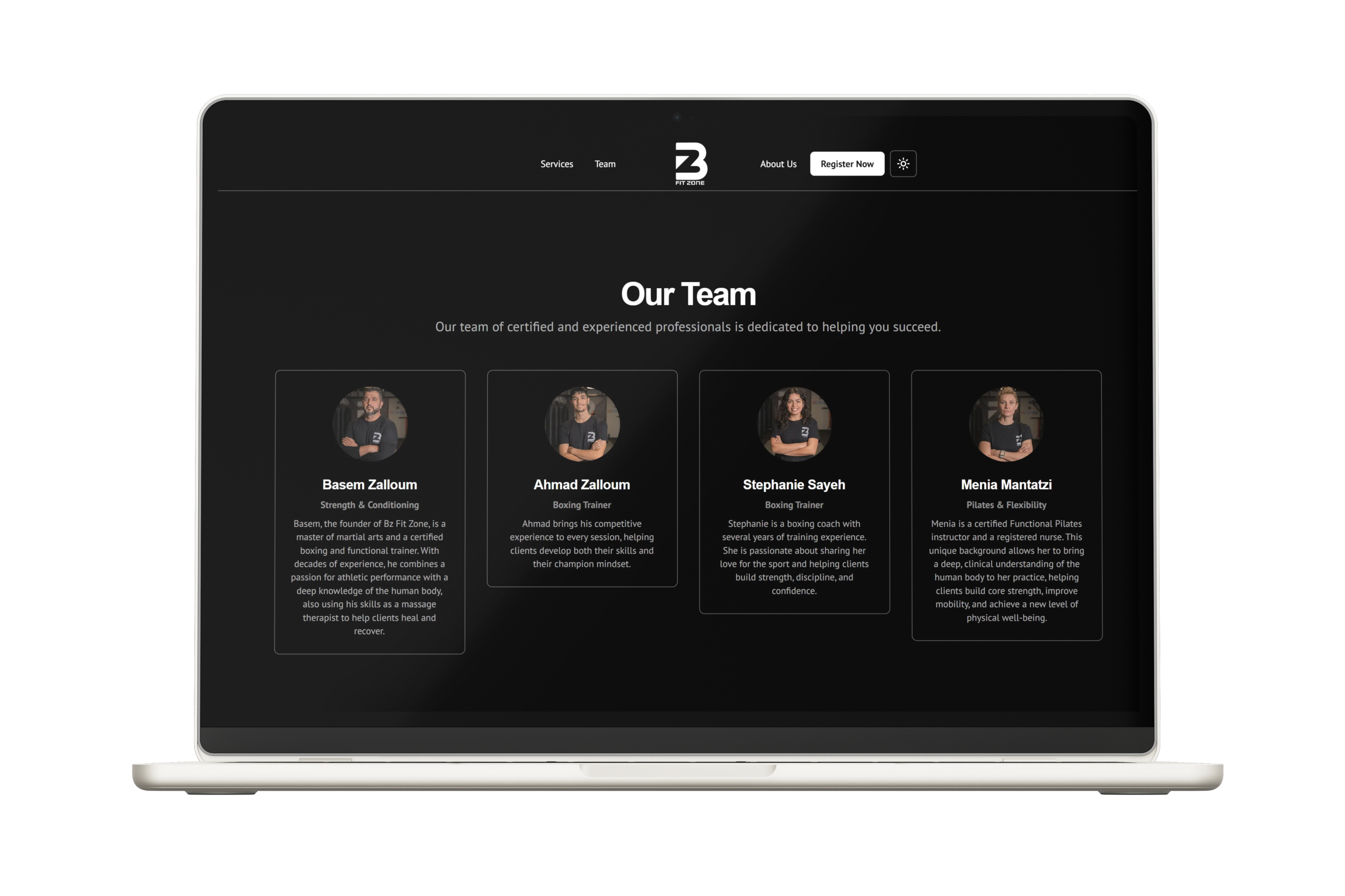 BZ FitZone Landing Page